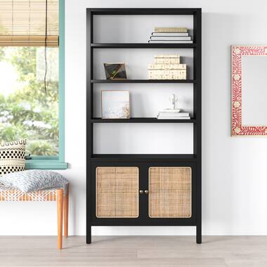 Beachcrest Home Leininger Storage Bookcase | Wayfair